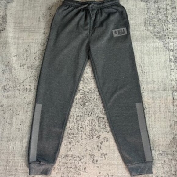 🧡3/15 NBA Basketball Jogger Sweatpants Gray Drawstring YouthXL 18-20 - Picture 1 of 8